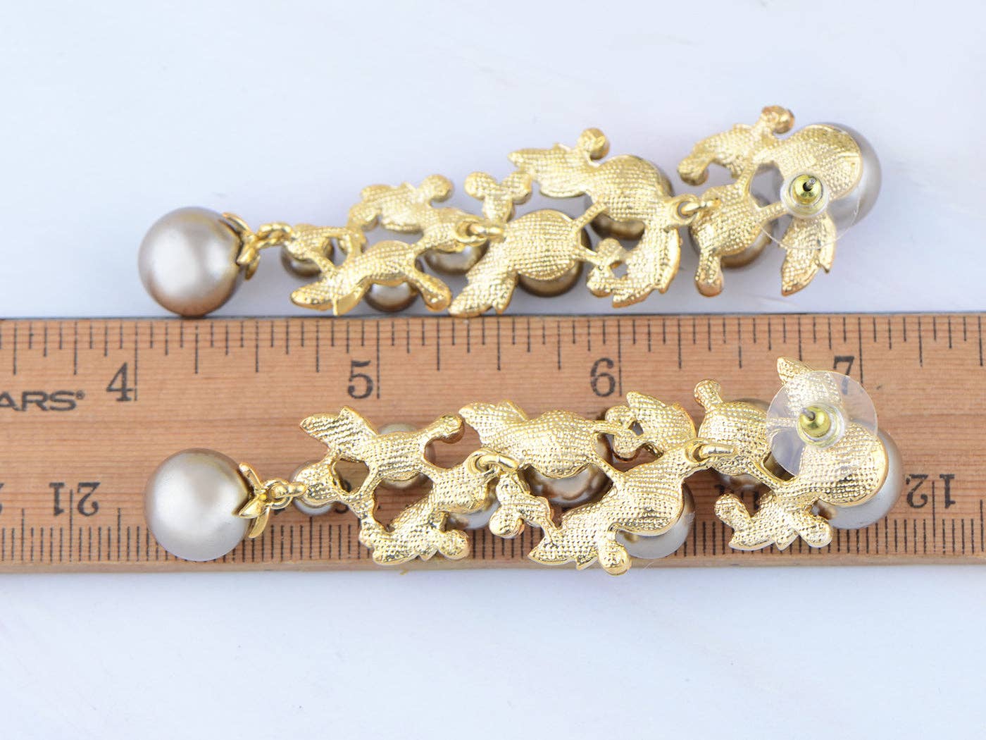 AK Brand - Wholesale Dangle Earrings - Swarovski Crystal Dangling Black Pearl Vine Earrings5