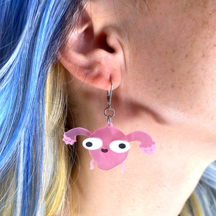 Vinca - Wholesale Dangle Earrings - Sarah's Scribbles Uterus Earrings