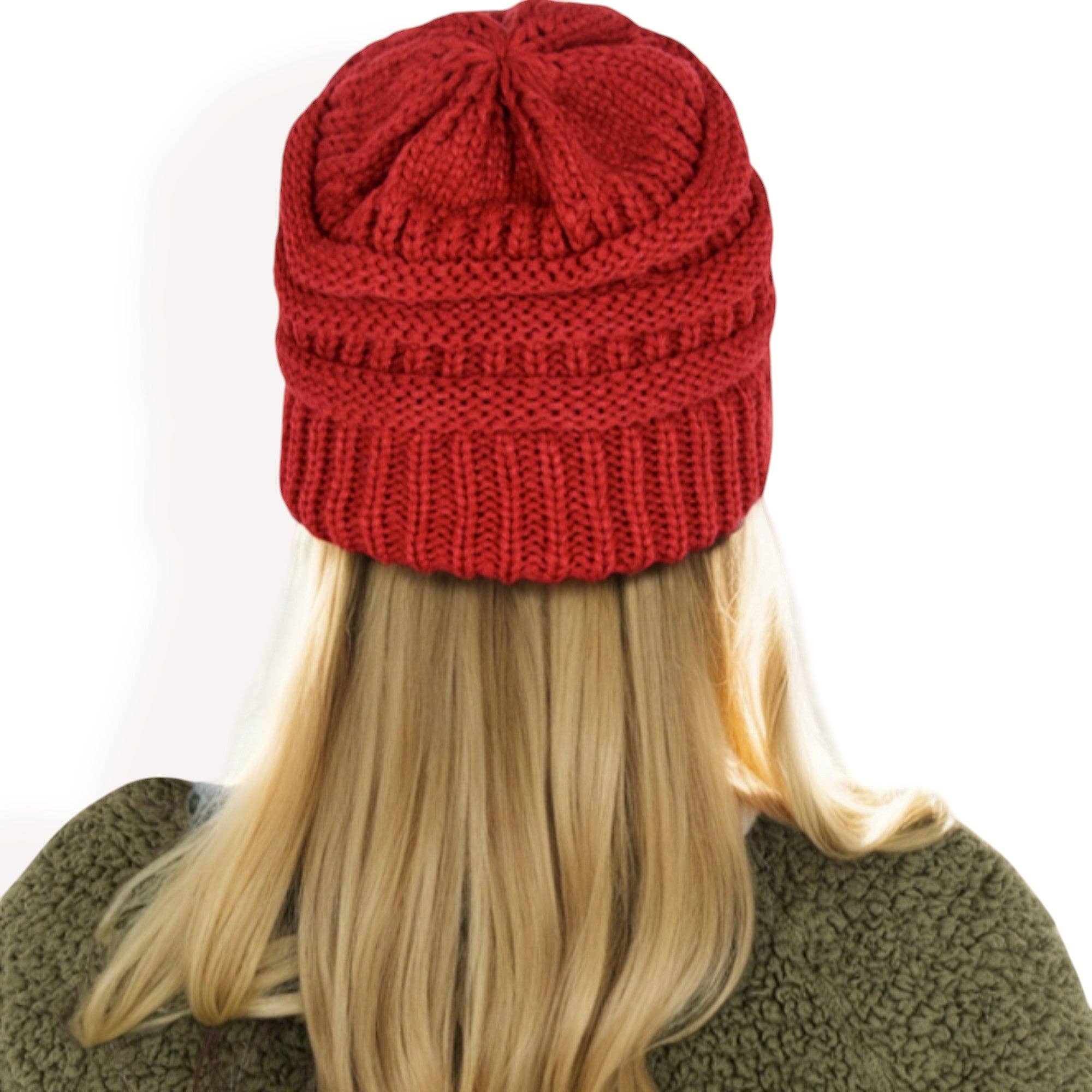 AK Brand – Großhandel Beanie – Damen – Strickmütze mit Satin-Futter zum Schutz der Haare, gemütliches Slouch-Design11