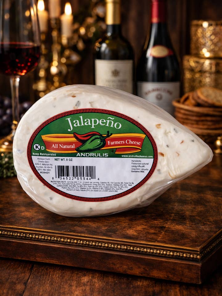 Andrulis Farmers Cheese Jalapeno for wholesale by Andrulis