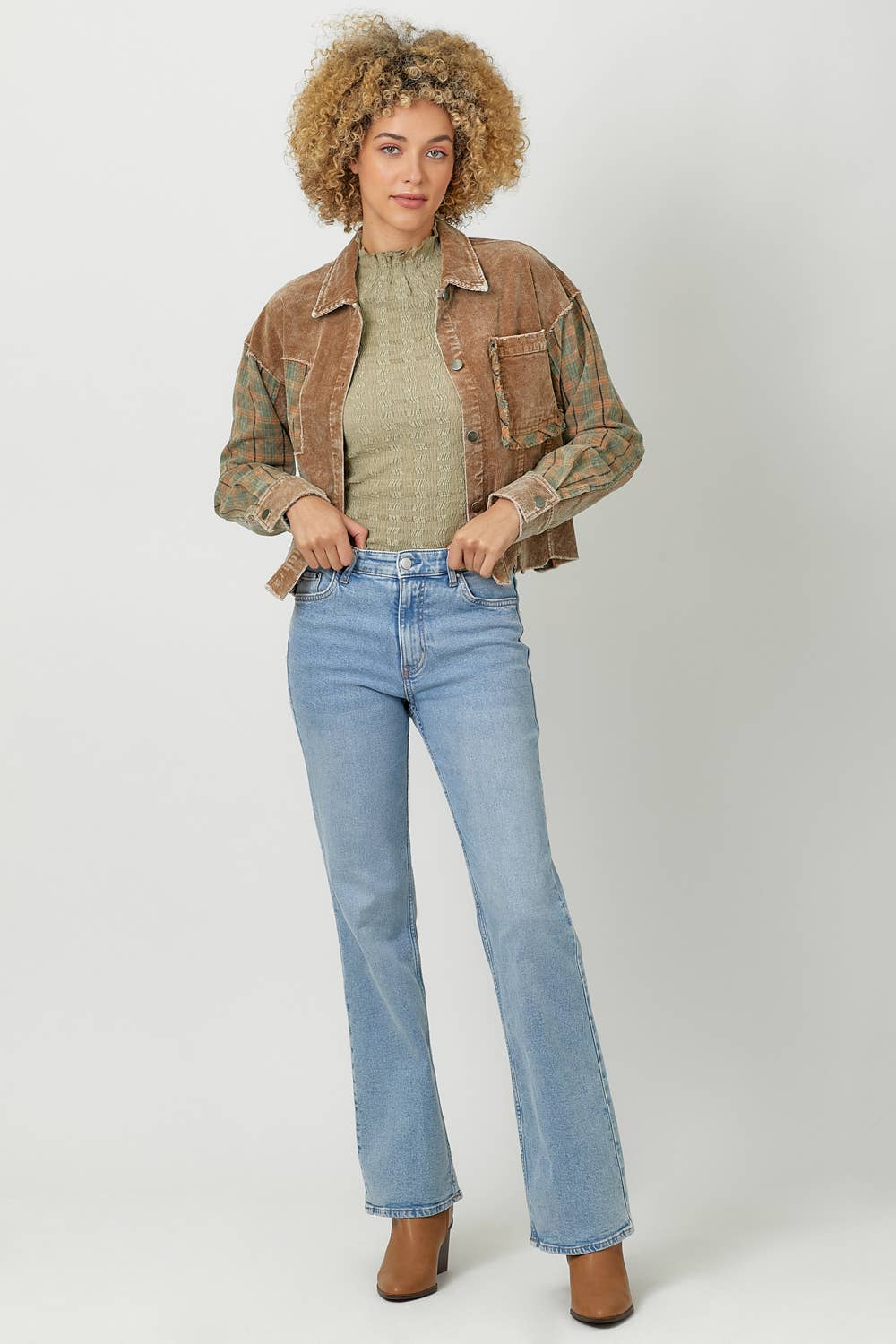 Mystree - Venta al por mayor Chaqueta - Mujer - Chaqueta de pana a cuadros 60304 16