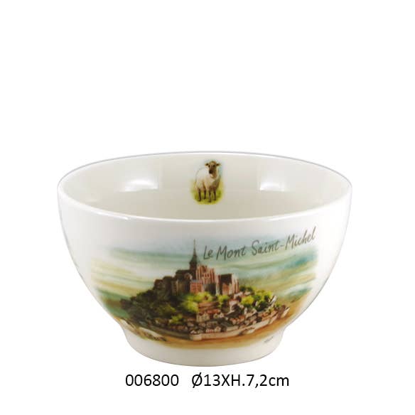Bowl 'Mont Saint Michel 6' Ø13 X H.7.2 cm / 480 ml for wholesale by Faye