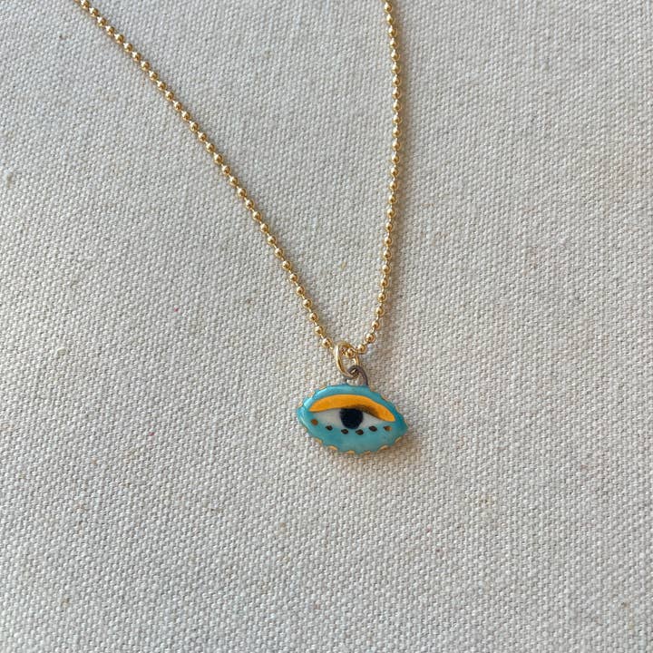 Carola Spitzer – Colar pingente/pendente por atacado – Colar amuleto olho turco Turquoise Not1