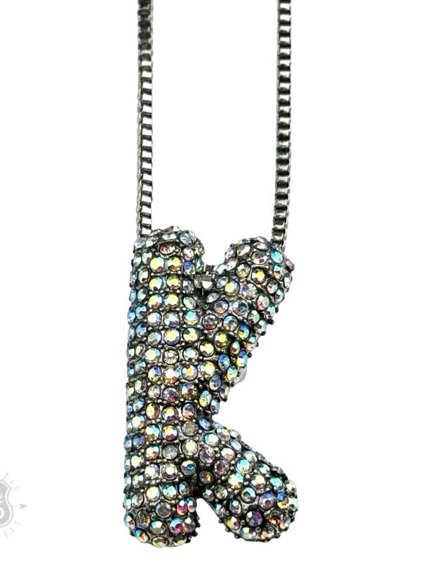 Rhinestone letter pendant on silver necklace and other Purchase Wholesale rhinestone letters. Free Returns & Net 60 Terms on Faire trending on Faire.