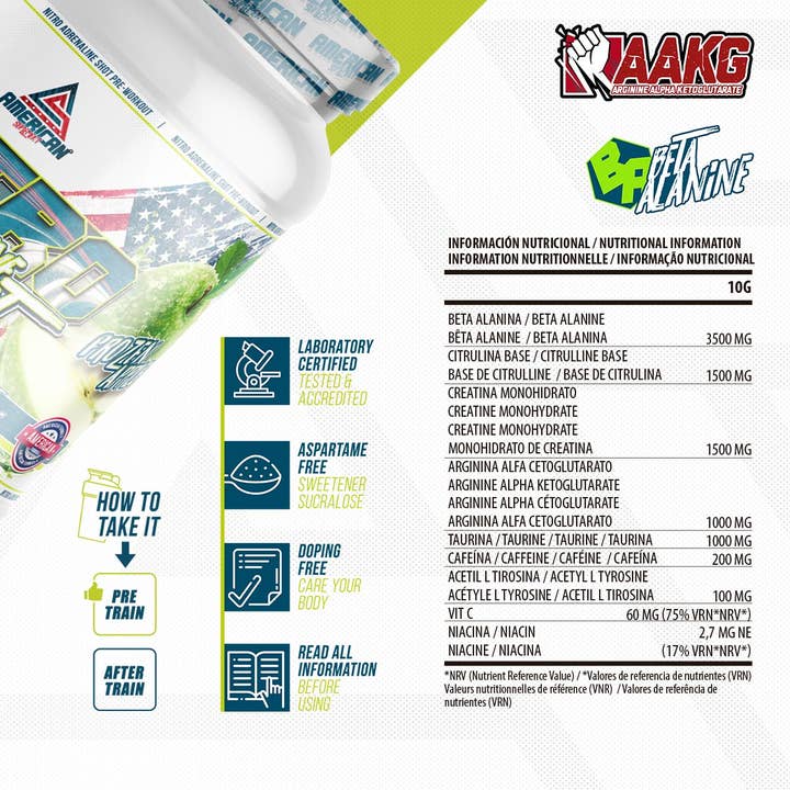 AMERICAN SUPLEMENT S.L. - Wholesale Oral Supplement/Vitamin - American Supplement Nitro Adrenaline Shot Pre-Work Out 300 g3