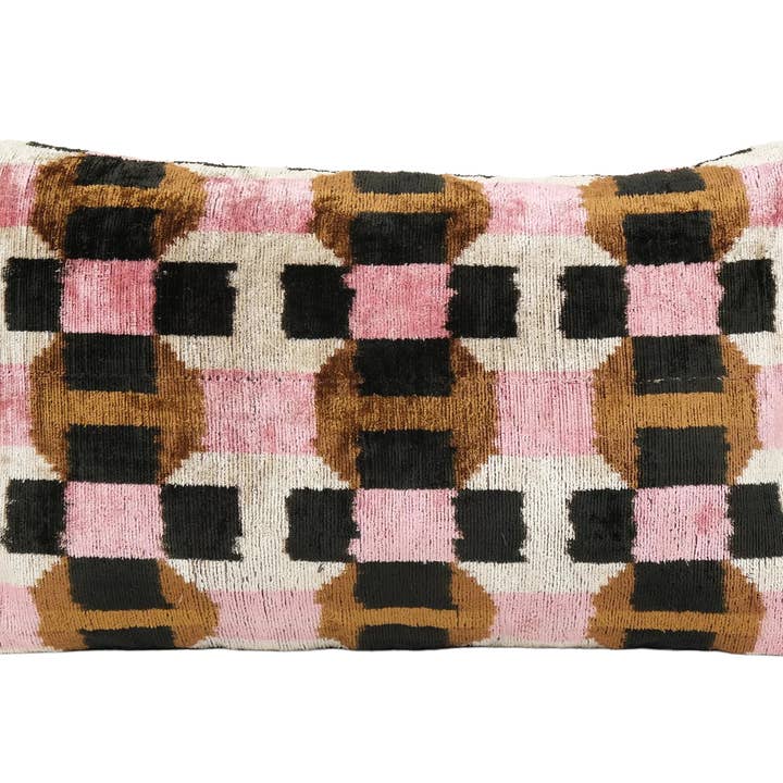 AYCA DESIGN - Wholesale Throw Pillow Cover - Silk Velvet Ikat Pillow Cover0