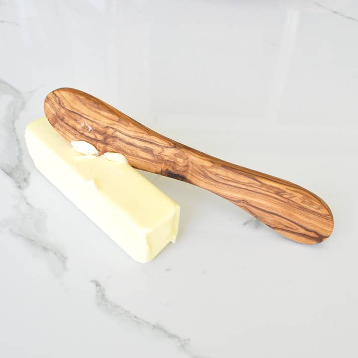 Olive Wood Butter Knife 7” for wholesale by Naturally Med Inc.