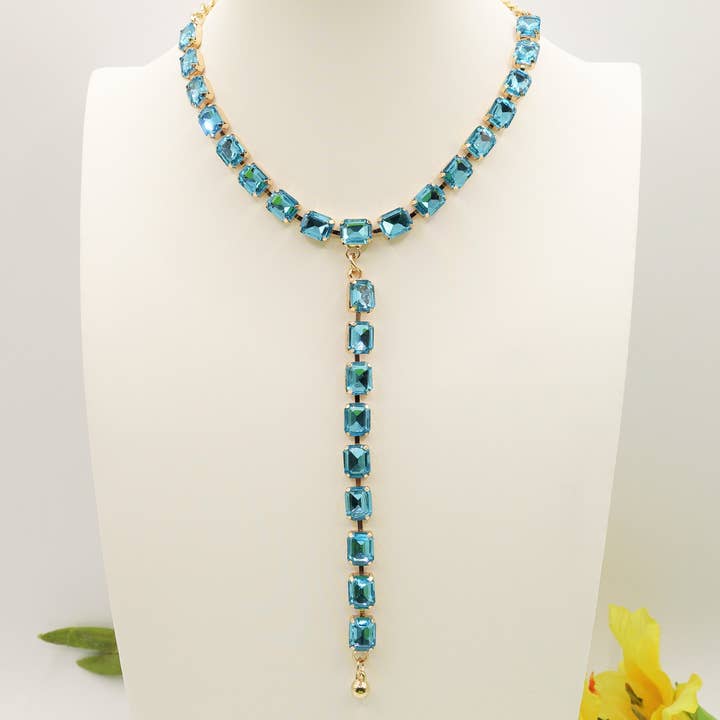 Daemon srls - Wholesale Y-Neck/Lariat Necklace - KELLY -COLLANA CRAVATTINA con pietre sfaccettate - LUCE COLLECTION9