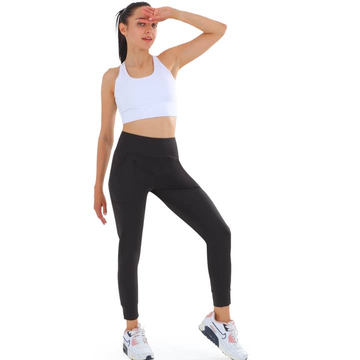 Black Women YOGA pants -AY202-Black for wholesale on Faire8