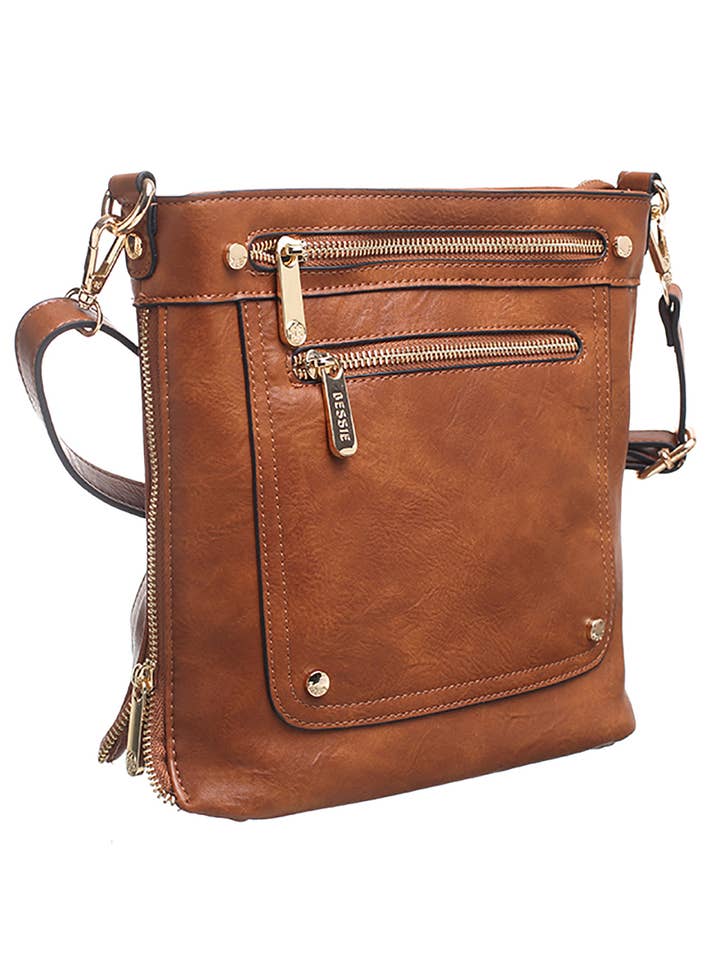 BANDOLERA CON DOBLE BOLSILLO FRONTAL CON CREMALLERA para venta al por mayor de Bessie London