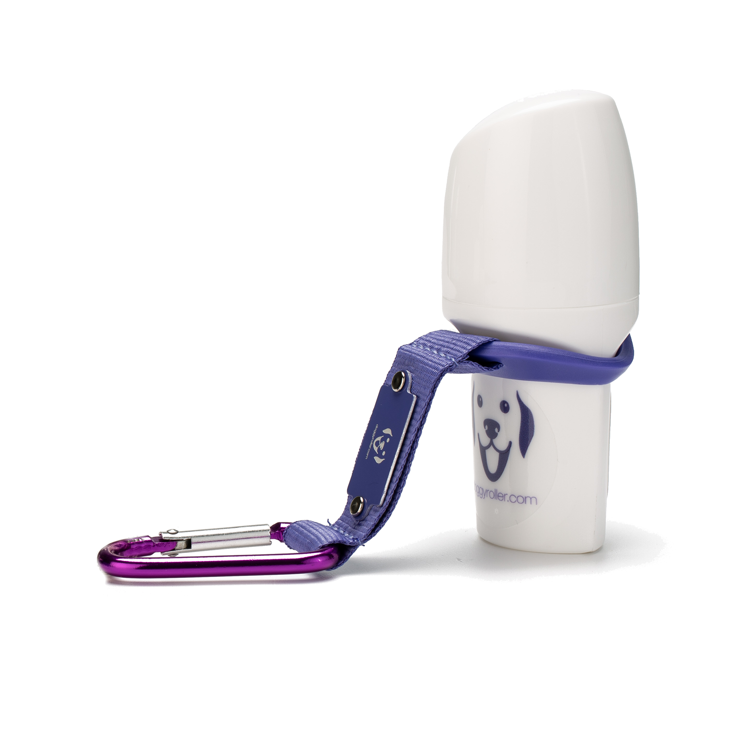 B&W Werbeartikel GmbH - Doggyroller - Wholesale Pet Treats - Dog - Purple DOGGY ROLLER with carabiner holder - hygienically reward1