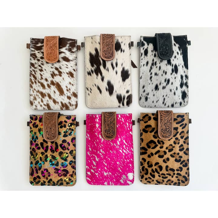 Boho Ranch Shop - Wholesale Crossbody Bag - Women's - HAYDEE PHONE CROSSBODY mobile Western Tooled Leather Cowhide
