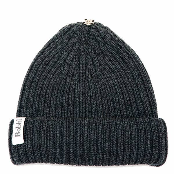 Klassische Mütze - Anthrazitgrau - Reine extrafeine Merinowolle für den Großhandel von Bobbl