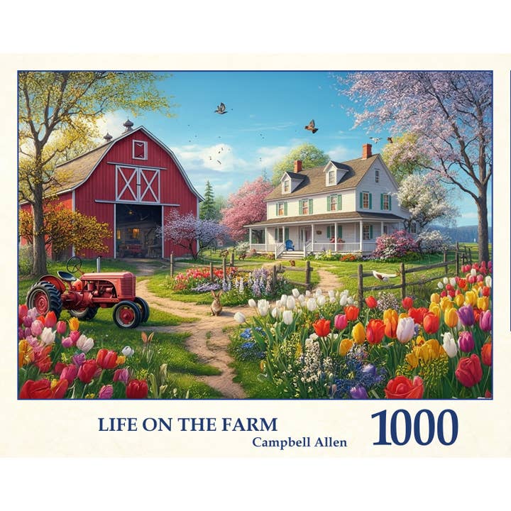 Life On The Farm-1000 piece Jigsaw Puzzle for wholesale by Tau Puzzles