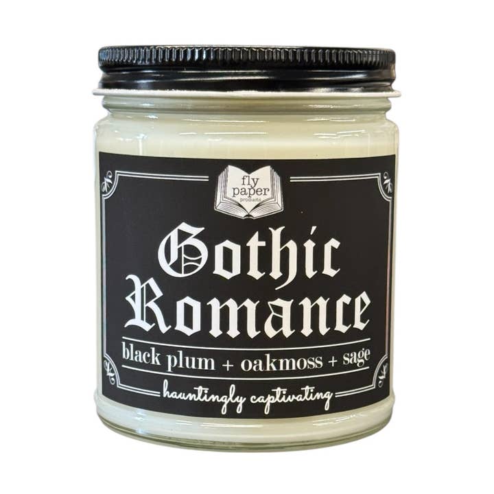 Fly Paper Products - Wholesale Jar/Filled Candle - Gothic Romance 9oz Candle - Black Plum + Oakmoss + Sage0