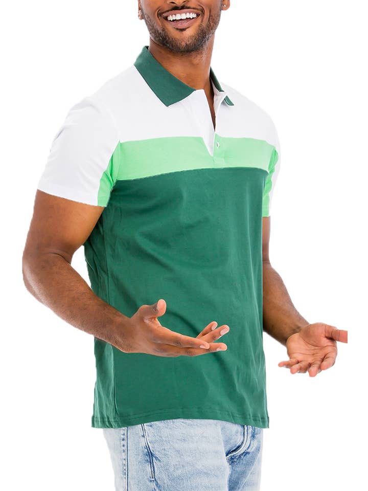 WEIV - Wholesale Polo - Men's - Three Color Short Sleeve Polo Shirt