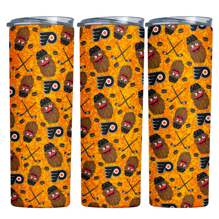 Philadelphia Flyers Gritty 20oz Drink Tumbler for wholesale by Lucky Mfg. Co.