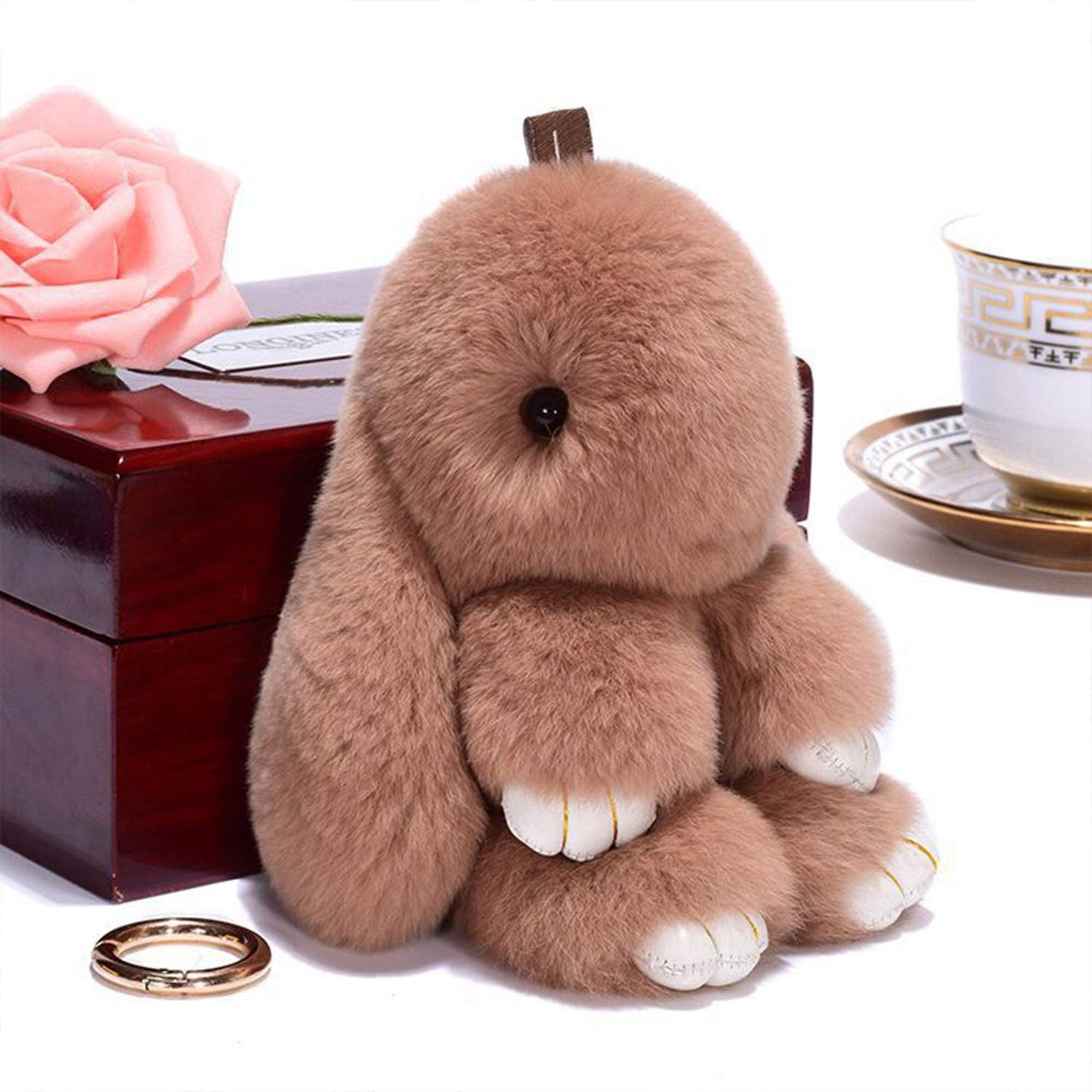 TAPA fashion - Wholesale Keychain – Women's - Small Rabbit Pom Pom Key Chain KC0225-5 (3PC)6