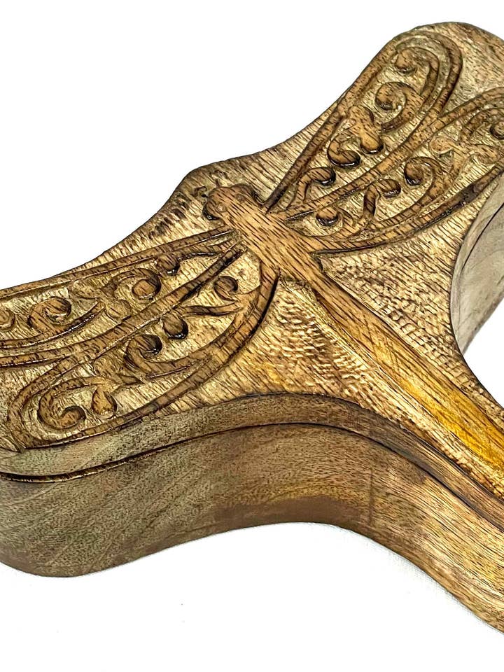 Boîte pivotante en bois de manguier - Libellule pour la vente par Jafsons International