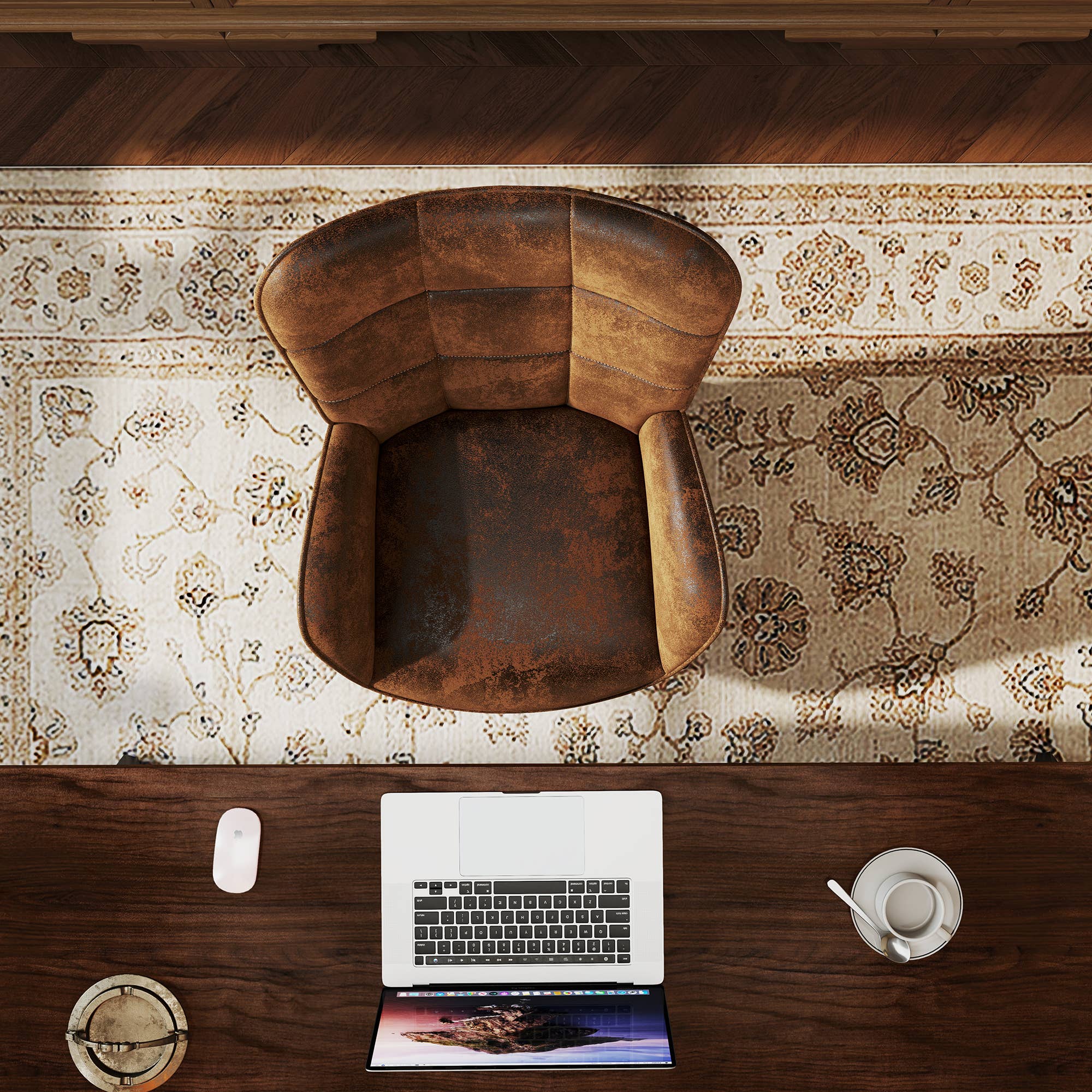 HOMYCASA DESIGN INC - Wholesale Chair - Modern Tufted Accent Chair with Suede Finish in Brown8