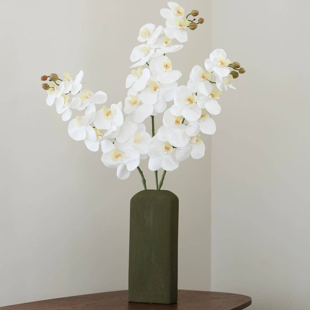 Flowrette – wholesale Artificial flowers – Artificial white orchid - high-end - real touch - Mother's Day1