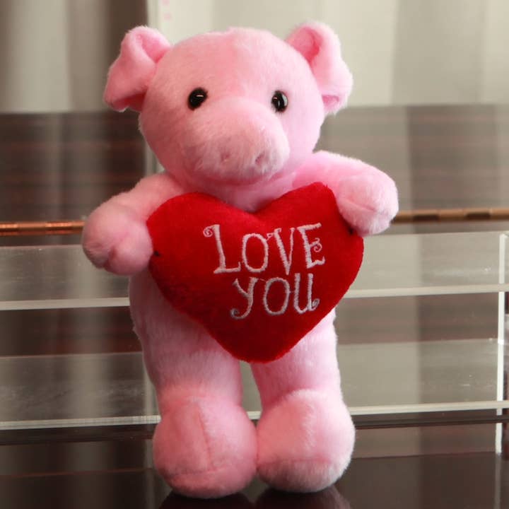 Plushland - Wholesale Stuffed/Plush Toy - Kids & Baby - Valentine plush animal with heart 8"