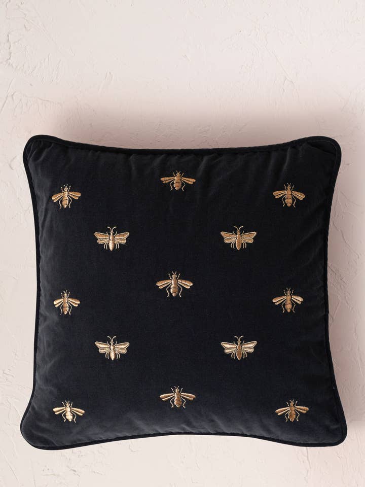 Honey Bee Cushion Cover for wholesale by Elizabeth Scarlett Ltd