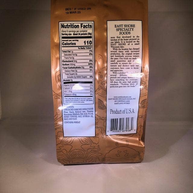 East Shore Specialty Foods, Inc. – Engroshandel Saltkringler – 8 oz taske flettet honning hvede dyppende kringler2