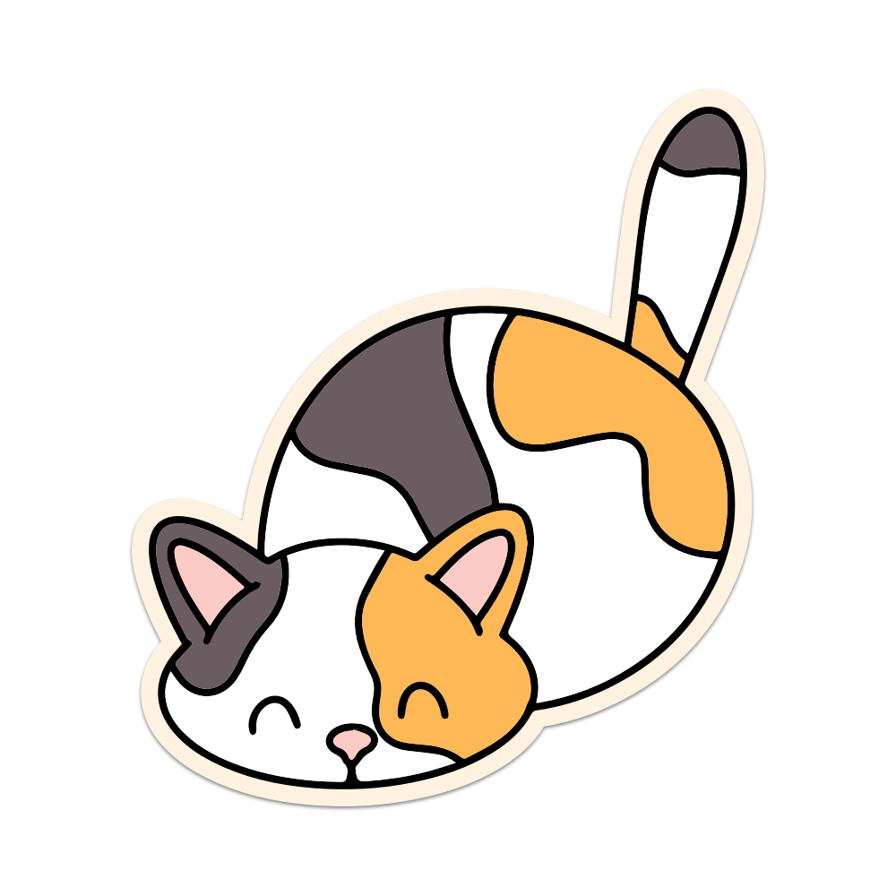 Wholesale Calico Cat Sticker for your store Faire