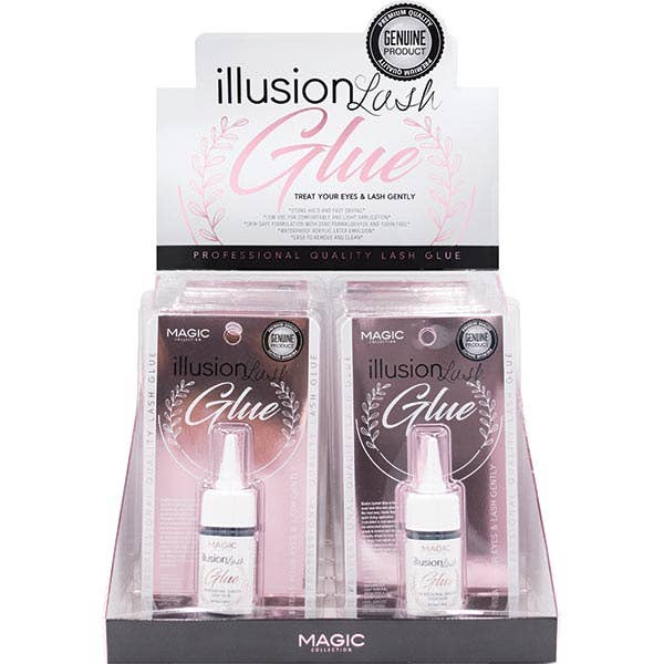 ILLUSION EYELASH GLUE (12PCS) BLACK for wholesale by Majestic Wholesale