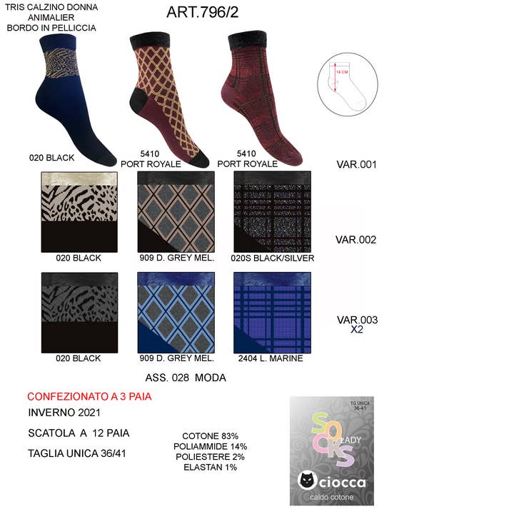 Tris fant Kalbspelz Rand (796/2) für den Großhandel von Ciocca