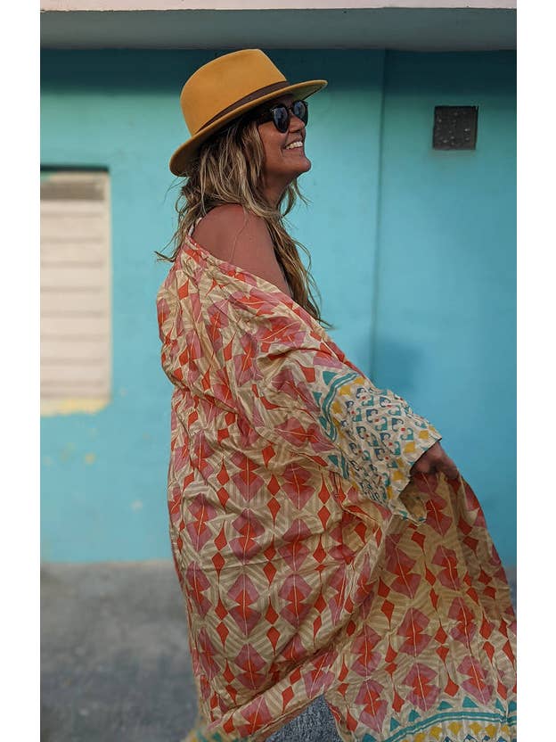 Verry Kerry – wholesale Kimono – Women's – Lava Lamp Bamboo Silk Kimono Dressing Gown