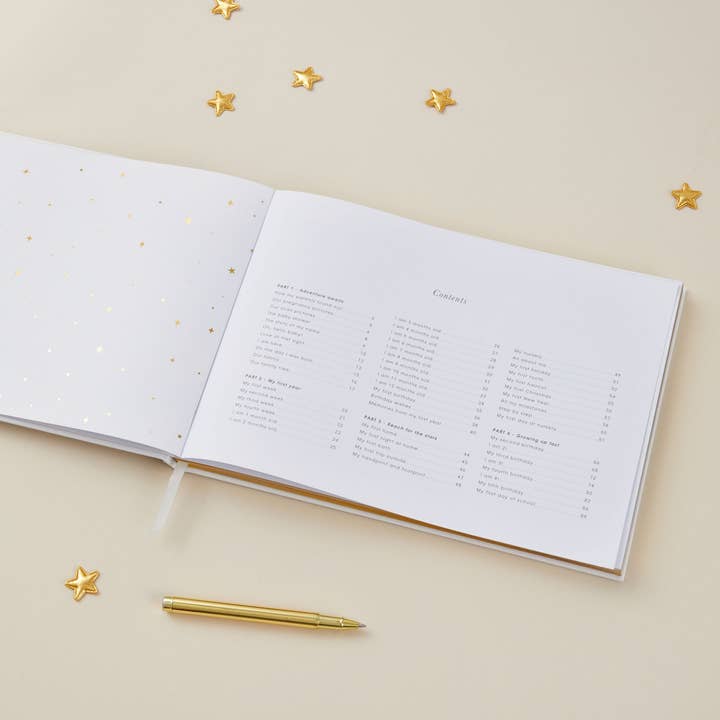 Blush And Gold – wholesale Minnesbok - Barn och baby – Baby Memory Book - Safari (tyg) - minnessak för nya föräldrar
