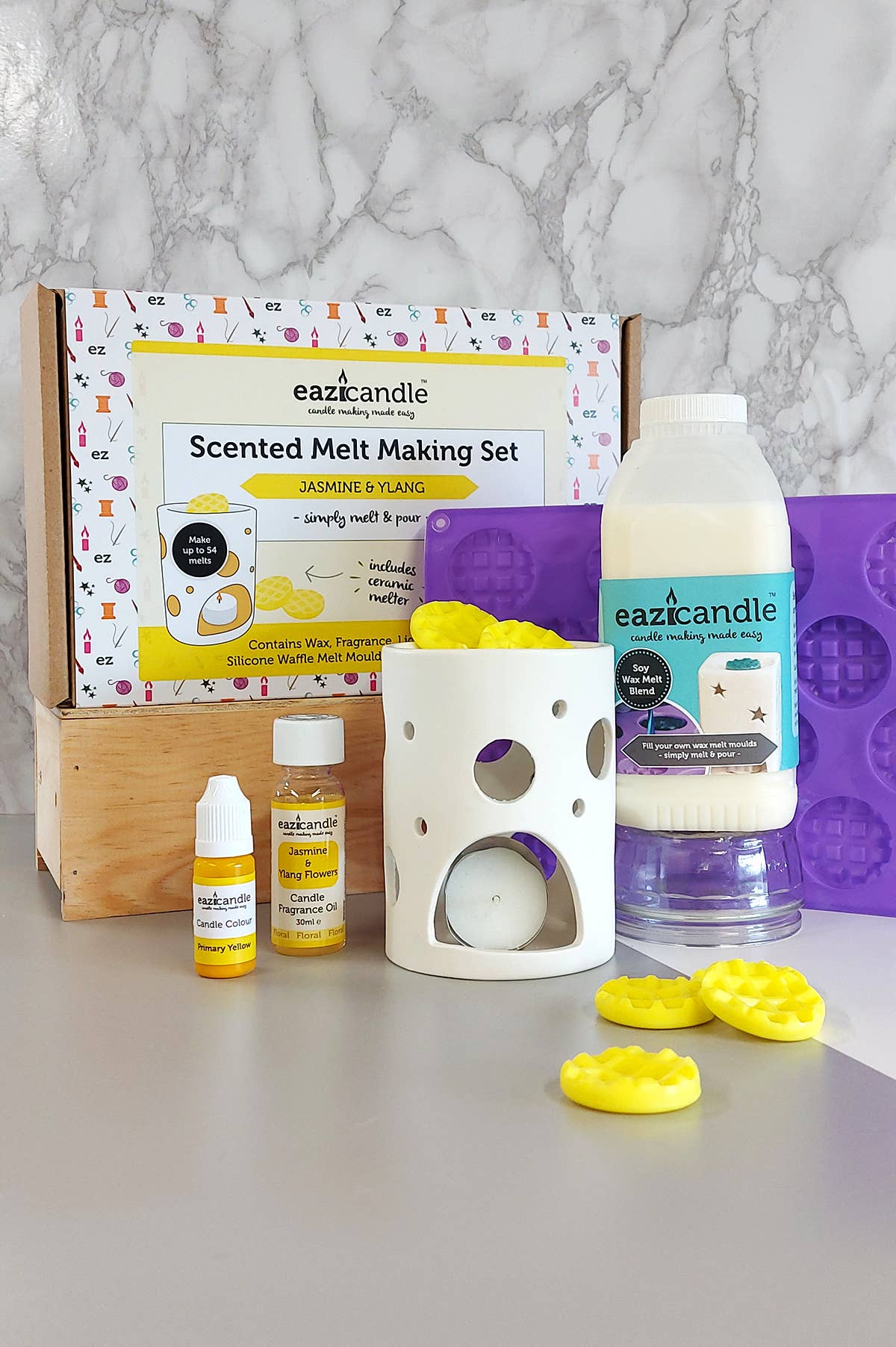 EAZICRAFT - Wholesale DIY craft kit - Eazicandle  Soy Wax Melt Making  - Jasmine & Ylang0