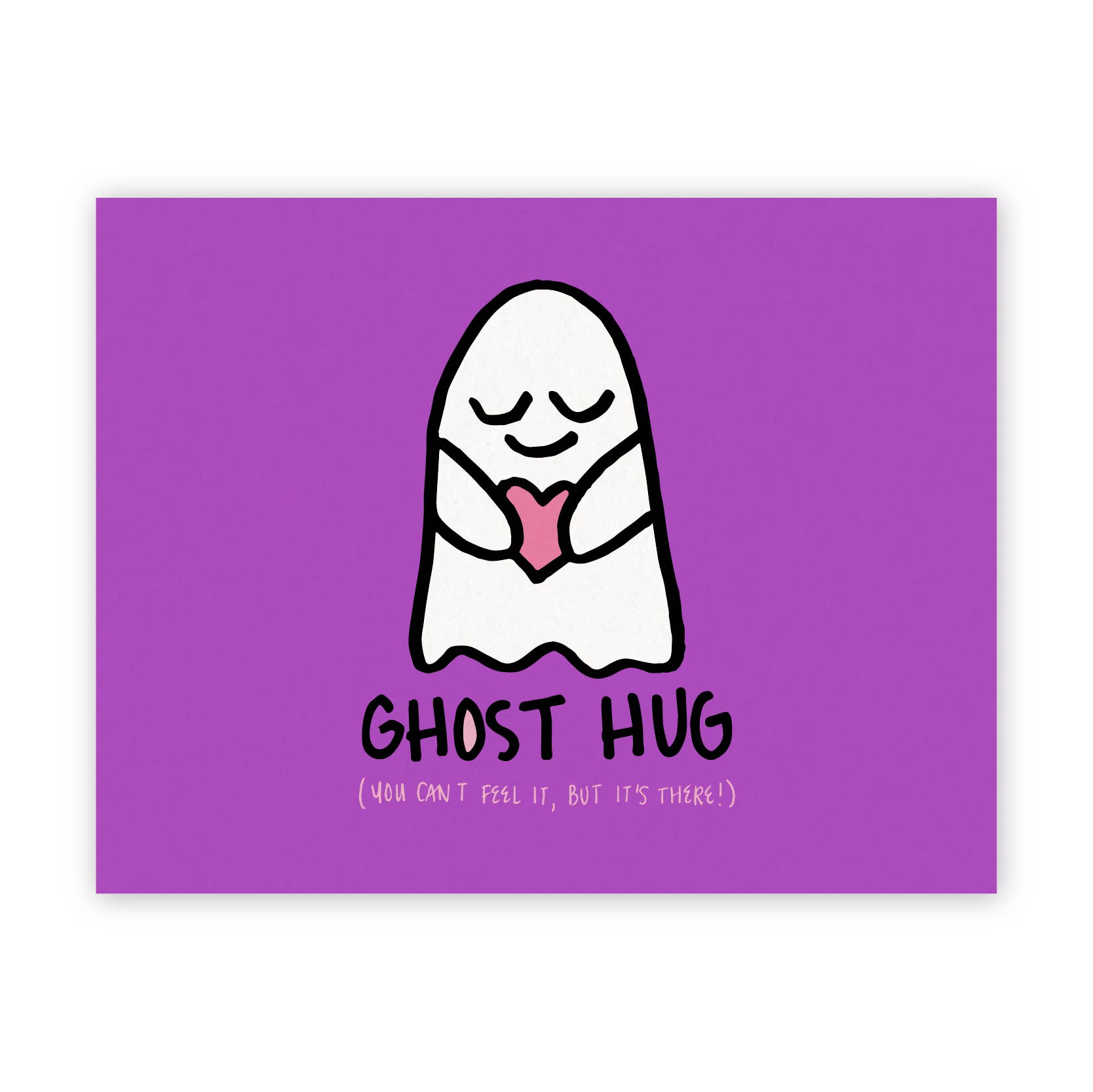 RAD Stickers + Doodads – wholesale Postcard – Ghost Hug A2 Double Sided Postcard1