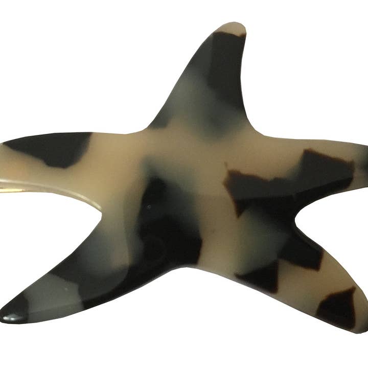 Parcelona - Wholesale Barrette - Women's - French Amie Star Small Celluloid Handmade Hair Slide Barrette With Snap Clips3