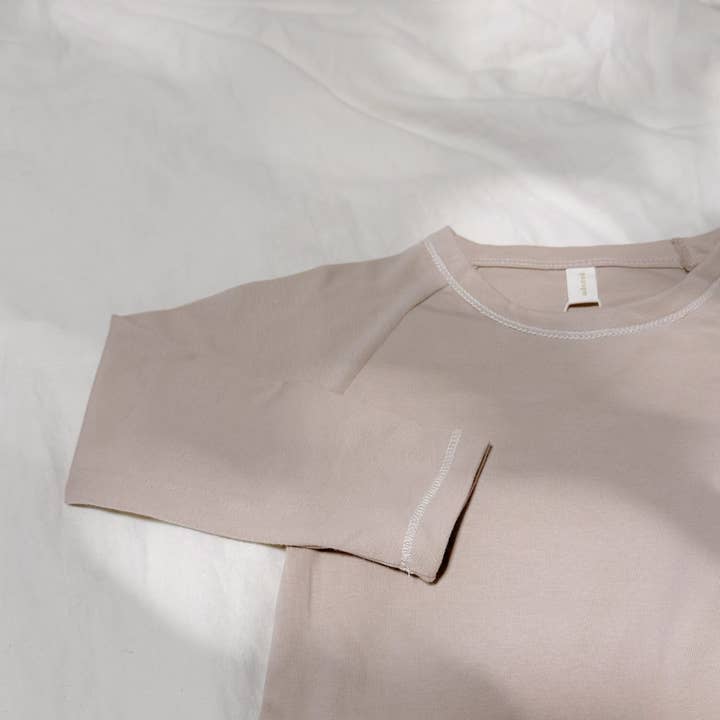 Adored - Vendita all'ingrosso Completo top e leggings - Bambini - Set top e leggings essenziali - beige1