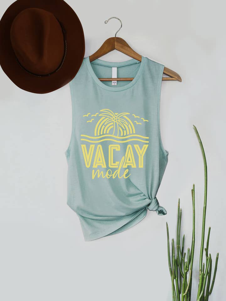 Canotta grafica - modalità Vacay per la vendita all'ingrosso da parte di PINK NABI