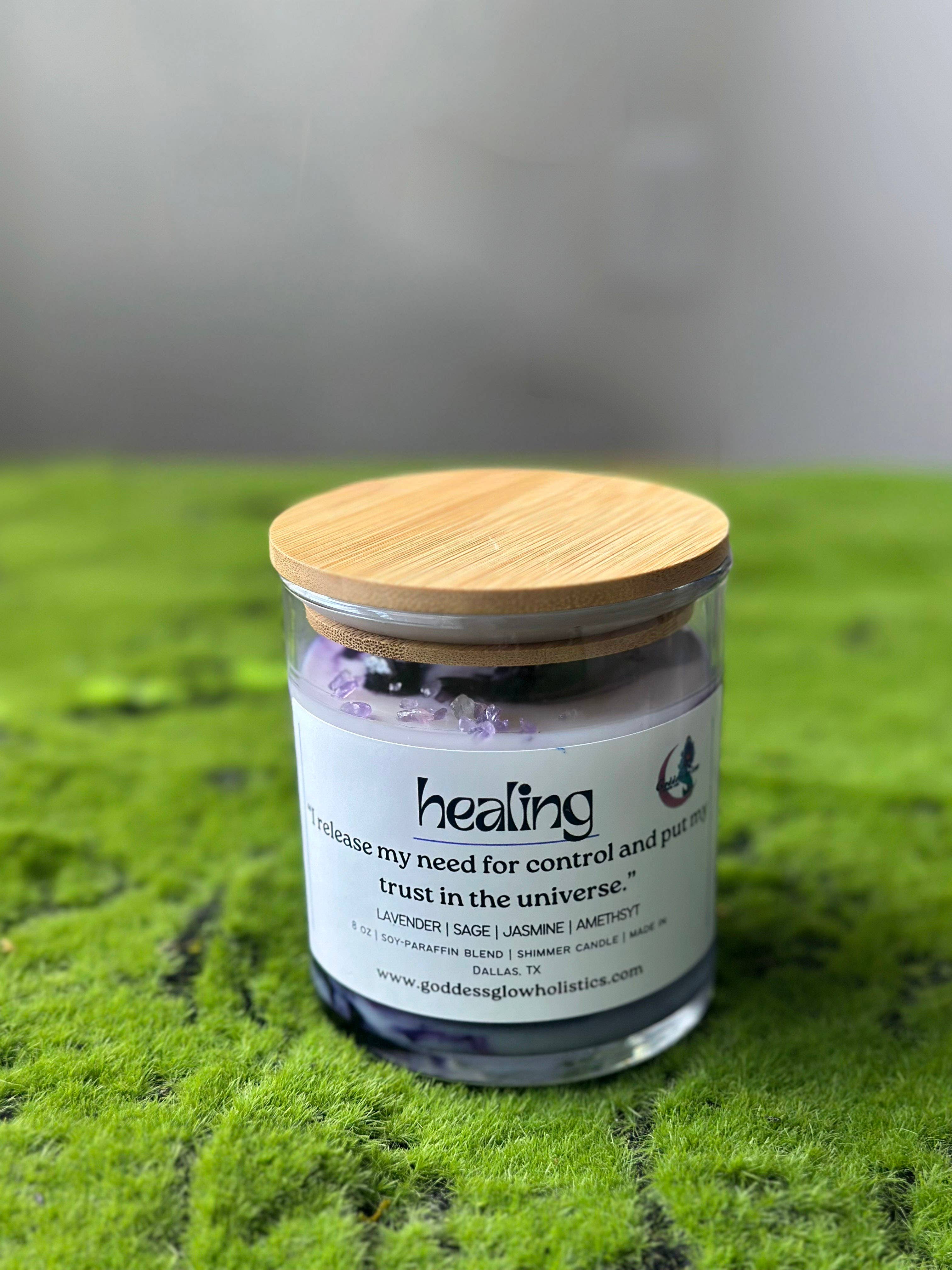 Goddess Glow Holistic Care - Wholesale Jar/Filled Candle - Healing Affirmation Candle - Jasmine, Lavender, White Tea2