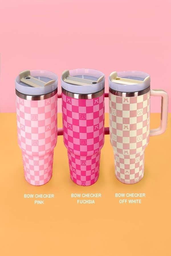 JOSSLYN by wall to wall - Wholesale Insulated Mug/Tumbler - 40oz STAINLESS STEEL TUMBLER BOW | TB40OZ8