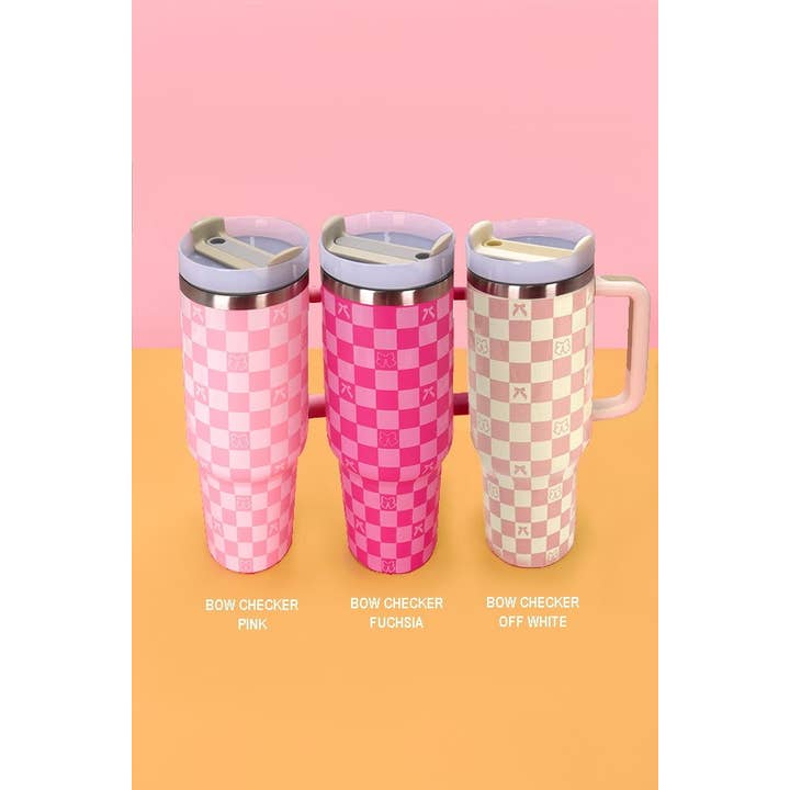 JOSSLYN by wall to wall - Wholesale Insulated Mug/Tumbler - 40oz STAINLESS STEEL TUMBLER BOW | TB40OZ8