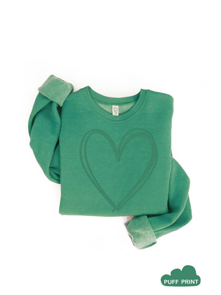 OAT COLLECTIVE - Wholesale Graphic Sweatshirt - Women's - HEART PUFF Graphic Sweatshirt20