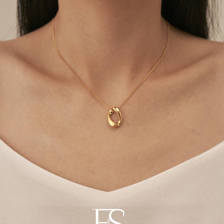 Furano Studio - Wholesale Pendant/Charm Necklace - 18K Gold Filled Infinity Loop necklace6