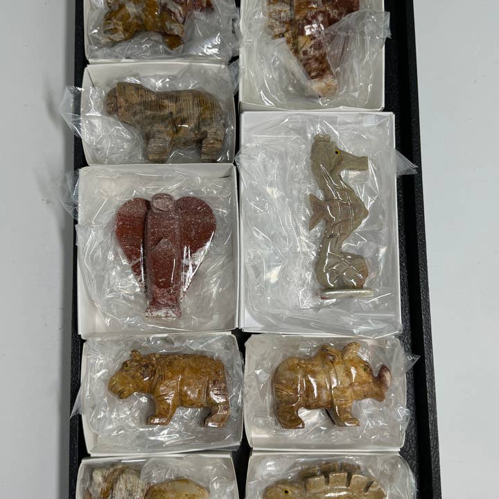 The 7 Directions - Wholesale Decorative Figurine - 9 pc flat animal carvings FT84 Lions angels and more4
