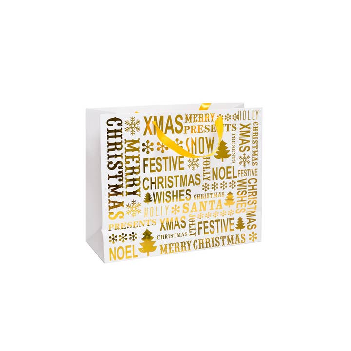 Emartbuy - Wholesale Gift Bag - Red & Gold Christmas Gift Bag - Set of 44