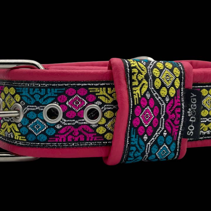 SEMELHANTE COLEIRA CÃO | JOY | FÚCSIA por atacado de So-Doggy