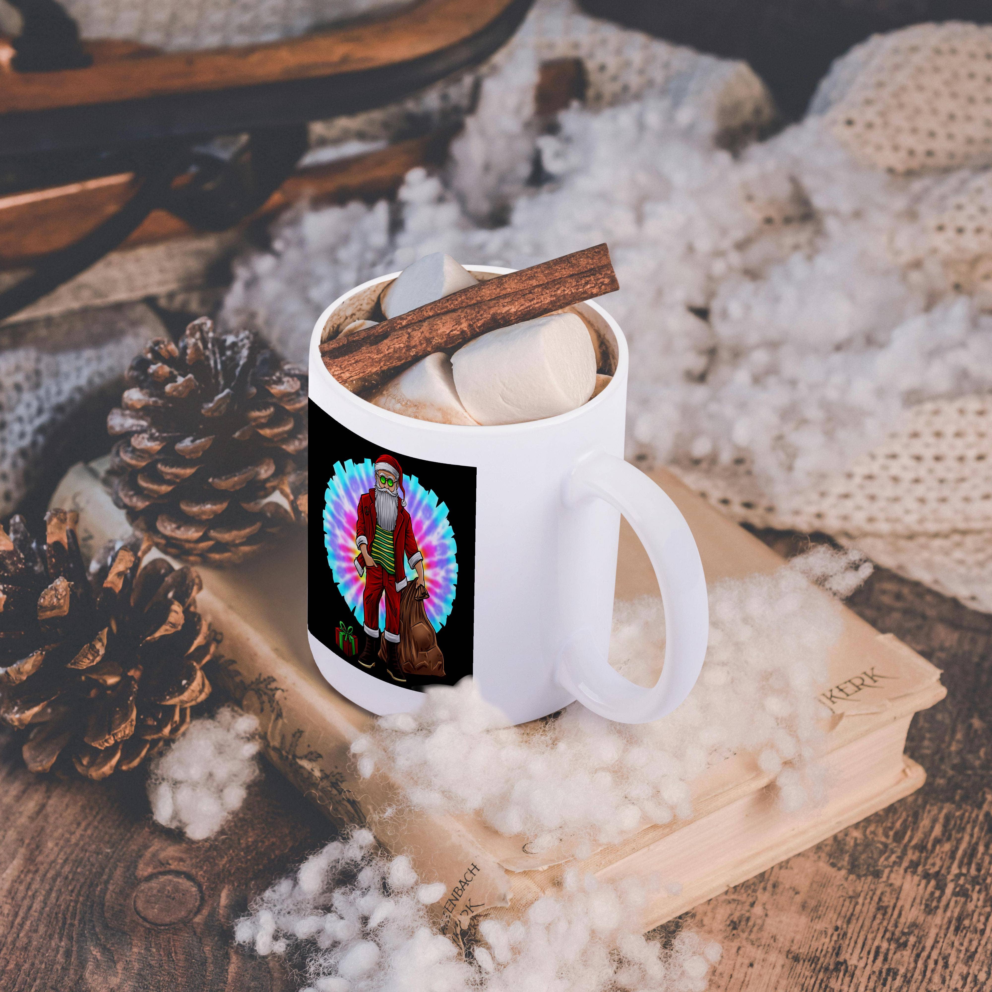 3dRose - Wholesale Coffee Mug - 3dRose, Hippie Merry Christmas with Santa Claus Gifts Season, Mug11