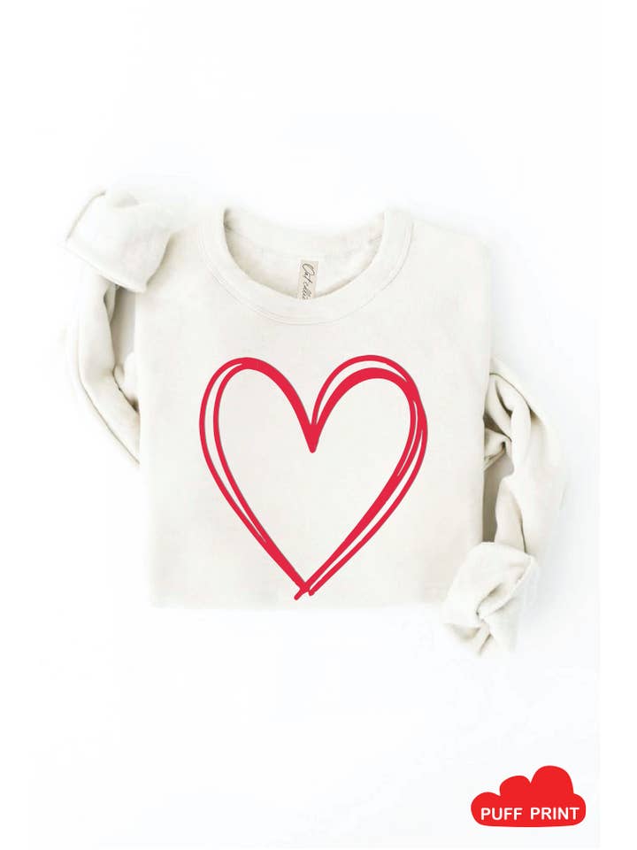 OAT COLLECTIVE - Wholesale Graphic Sweatshirt - Women's - HEART PUFF Graphic Sweatshirt14