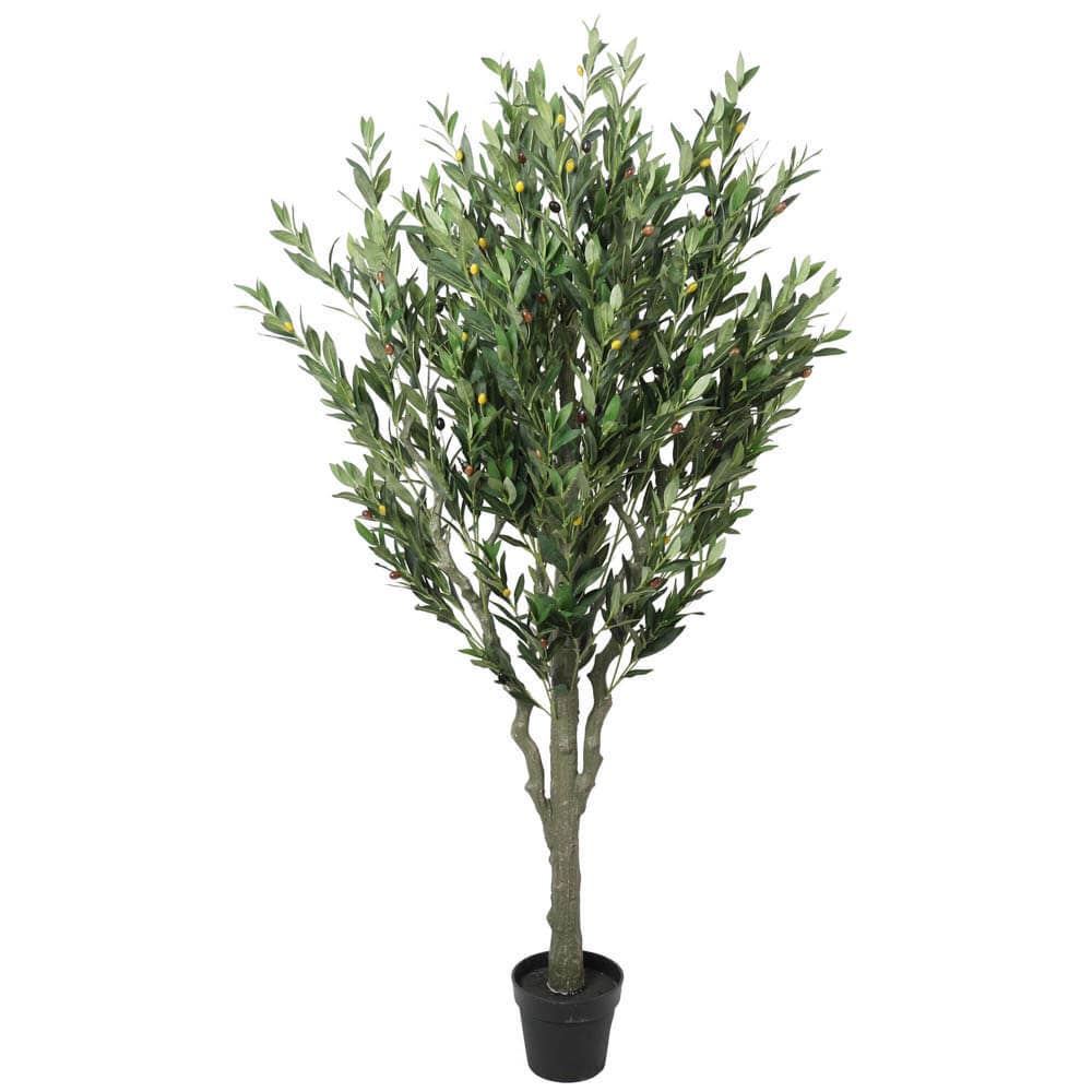 Designer Plants AU - Wholesale Artificial plant - Artificial Bushy Olive Tree with Olives 180cm0