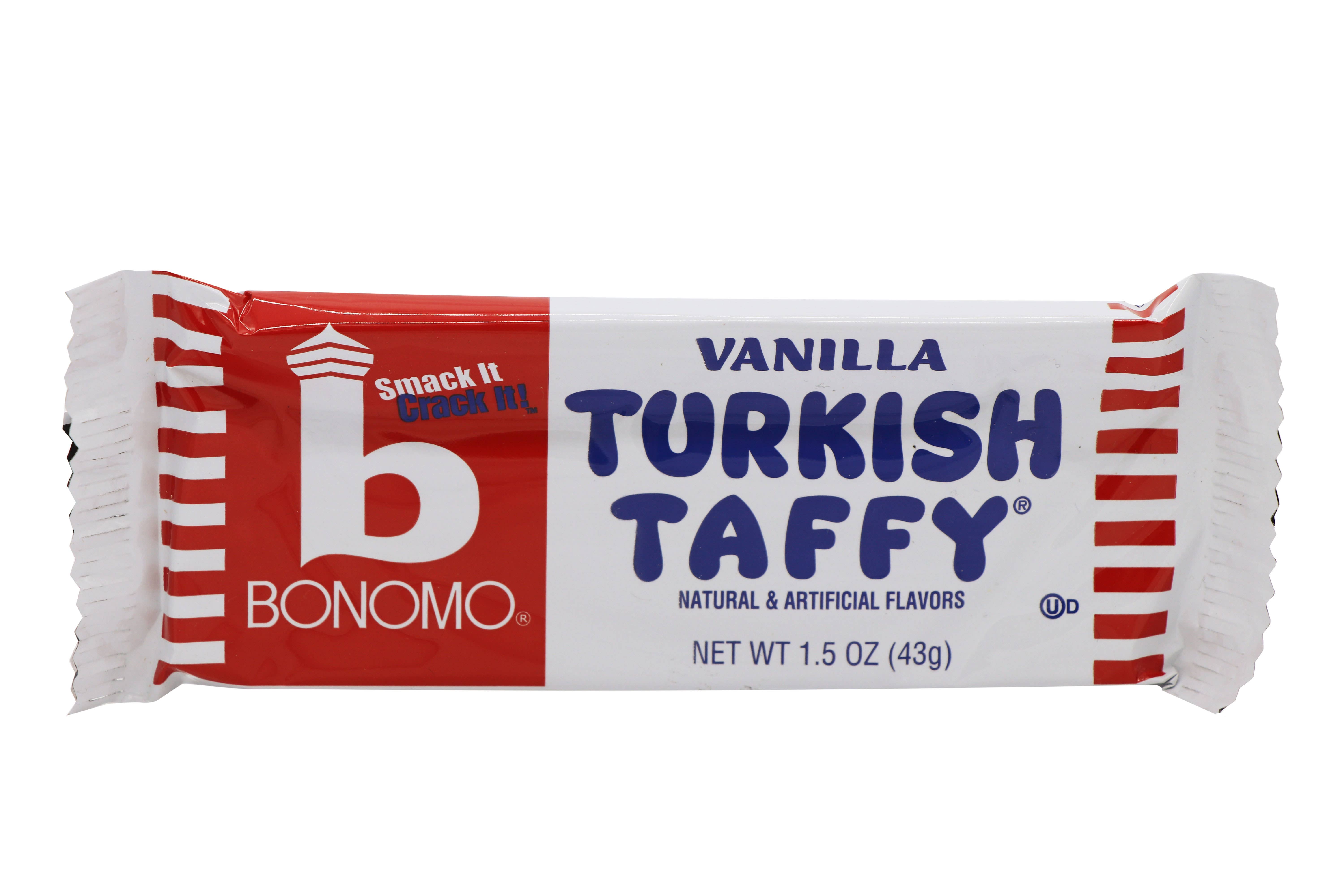 Grandpa Joe's Candy Shop - Vente Caramel écossais - Taffy à la vanille turque Bonomo, 1,5 oz, étui 24 carats1